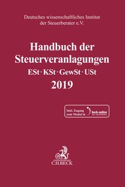 Handbuch der Steuerveranlagungen 2019 - Cover