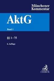 Münchener Kommentar zum Aktiengesetz Band 1: §§ 1-75 - Cover