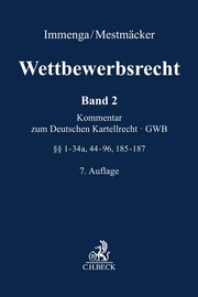 Wettbewerbsrecht Band 2: GWB. Kommentar zum Europäischen Kartellrecht - Cover