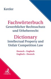 Fachwörterbuch Gewerblicher Rechtsschutz und Urheberrecht - Cover