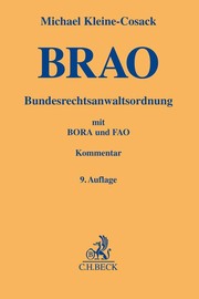 BRAO/Bundesrechtsanwaltsordnung