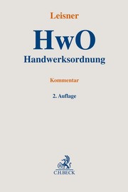 Handwerksordnung/HwO - Cover