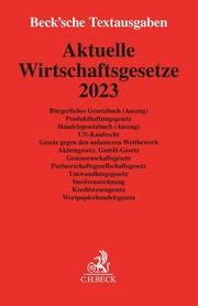 Aktuelle Wirtschaftsgesetze 2023 - Cover