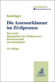 Die Assessorklausur im Zivilprozess - Cover