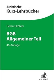BGB Allgemeiner Teil - Cover