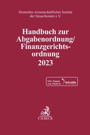 Handbuch zur Abgabenordnung/Finanzgerichtsordnung 2023 - Cover