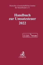 Handbuch zur Umsatzsteuer 2022 - Cover