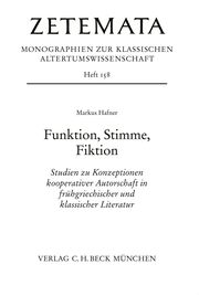 Funktion, Stimme, Fiktion - Cover