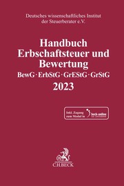 Handbuch Erbschaftsteuer und Bewertung 2023 - Cover