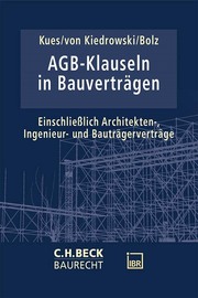 AGB-Klauseln in Bauverträgen - Cover