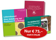 'Lebenskunst! Eine Anleitung zur Positiven Psychologie','75 Bildkarten Positive Psychologie' und 'Mein Erfolgstagebuch' - Cover
