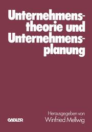Unternehmenstheorie und Unternehmensplanung - Cover