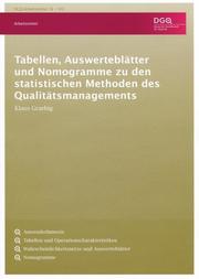 Tabellen, Auswerteblätter und Nomogramme zu den statistischen Methoden des Qualitätsmanagements