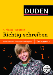 Übungsblock: Deutsch - Richtig schreiben 4. Klasse - Cover