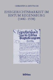 Ehegerichtsbarkeit im Bistum Regensburg (1480-1538)