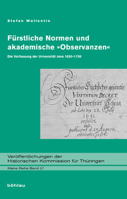 Fürstliche Normen und akademische 'Observanzen' - Cover