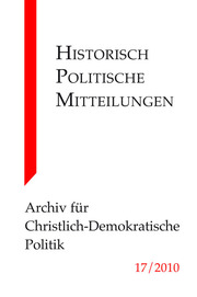 Historisch-Politische Mitteilungen - Cover