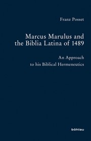 Marcus Marulus and the Biblia Latina of 1489 - Cover