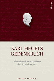 Karl Hegels Gedenkbuch - Cover
