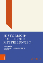 Historisch-politische Mitteilungen - Cover