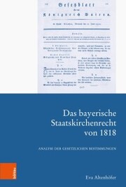 Das bayerische Staatskirchenrecht von 1818