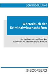 Wörterbuch der Kriminalwissenschaften - Cover