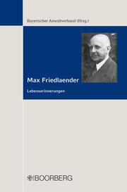 Max Friedlaender - Cover