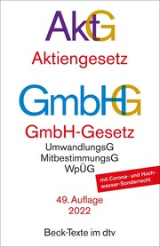 Aktiengesetz, GmbH-Gesetz (AktG, GmbHG) - Cover