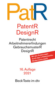 Patent- und Designrecht (PatR) - Cover