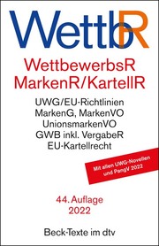 Wettbewerbsrecht, Markenrecht und Kartellrecht/WettbewerbsR/MarkenR/KartellR - Cover