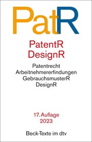 Patent- und Designrecht/PatR - Cover