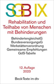 SGB IX Rehabilitation und Teilhabe von Menschen mit Behinderungen - Cover