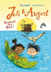 Juli und August - Krokodil über Bord - Cover
