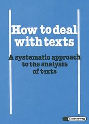 How to deal with texts - A systematic approach to the analysis of texts