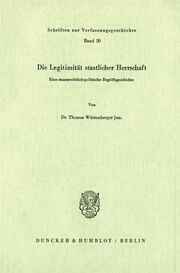 Die Legitimität staatlicher Herrschaft. - Cover