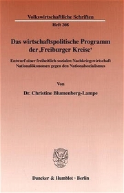 Das wirtschaftspolitische Programm der 'Freiburger Kreise'