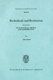 Rechtskraft und Restitution. - Cover