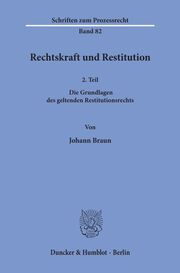 Rechtskraft und Restitution. - Cover