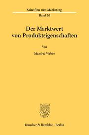 Der Marktwert von Produkteigenschaften. - Cover