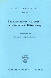 Parlamentarische Souveränität und technische Entwicklung. - Cover
