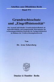 Grundrechtsschutz und 'Eingriffsintensität'. - Cover