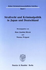 Strafrecht und Kriminalpolitik in Japan und Deutschland. - Cover