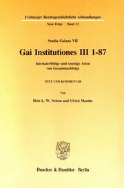 Gai Institutiones III 1 - 87. - Cover
