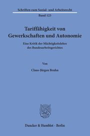 Tariffähigkeit von Gewerkschaften und Autonomie. - Cover