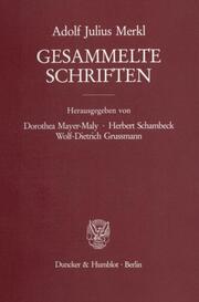 Gesammelte Schriften. - Cover