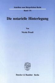 Die notarielle Hinterlegung. - Cover
