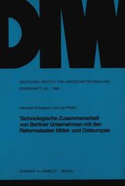 Technologische Zusammenarbeit von Berliner Unternehmen mit den Reformstaaten Mittel- und Osteuropas. - Cover
