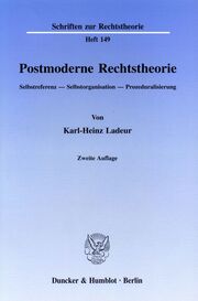 Postmoderne Rechtstheorie. - Cover