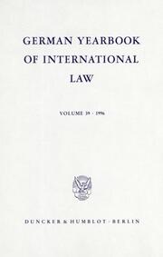 German Yearbook of International Law - Jahrbuch für Internationales Recht.
