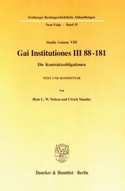 Gai Institutiones III 88 - 181. - Cover